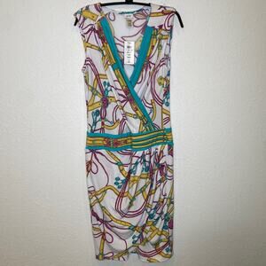 Cache All Over Print Stretchy Midi Wrap Dress NWT Sz Sm Polyester All Over Print